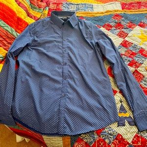 Desert Dunes Living Life Blue Button Up Long Sleeve Shirt Top Size Small S NWT